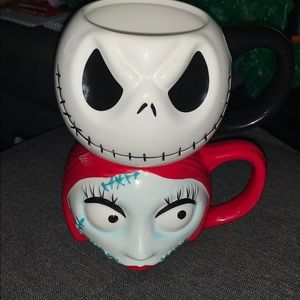 Disney NBC Jack & Sally Mugs Set